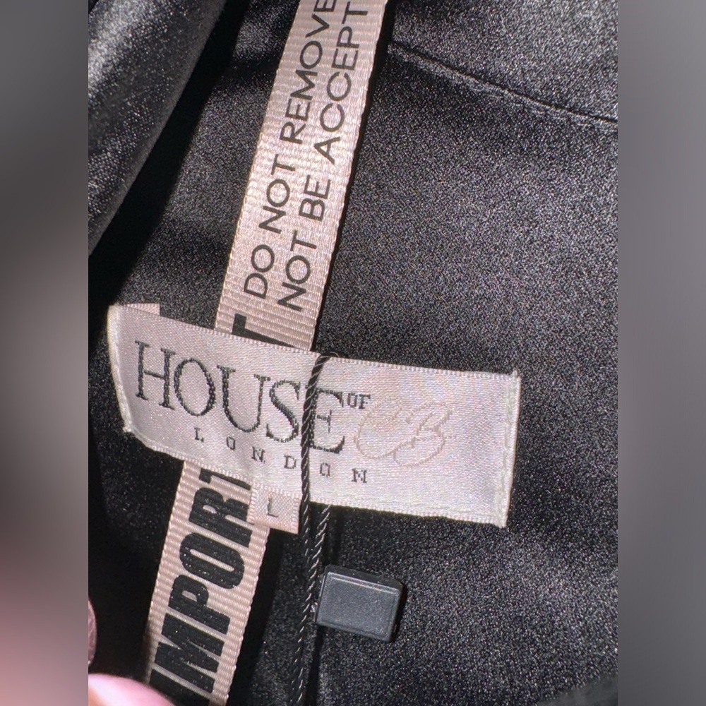 House of CB - Black Satin Dress (Giorgiana)